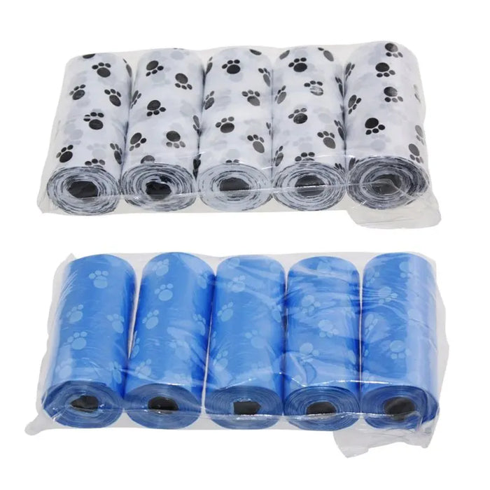 5 Roll Biodegradable Pet Dog Poop Bag Zero Waste Dog Pooper Bags Dispenser Pets Disposable Products For Dogs Litter Poop Bags