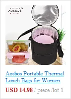 Unisex Insulated Portable Thermal Lunch Bags