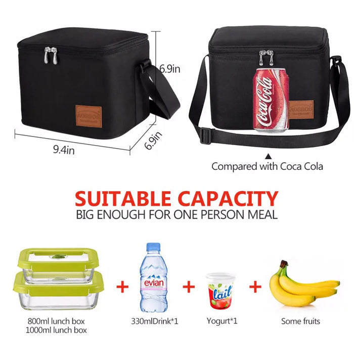 Unisex Insulated Portable Thermal Lunch Bags