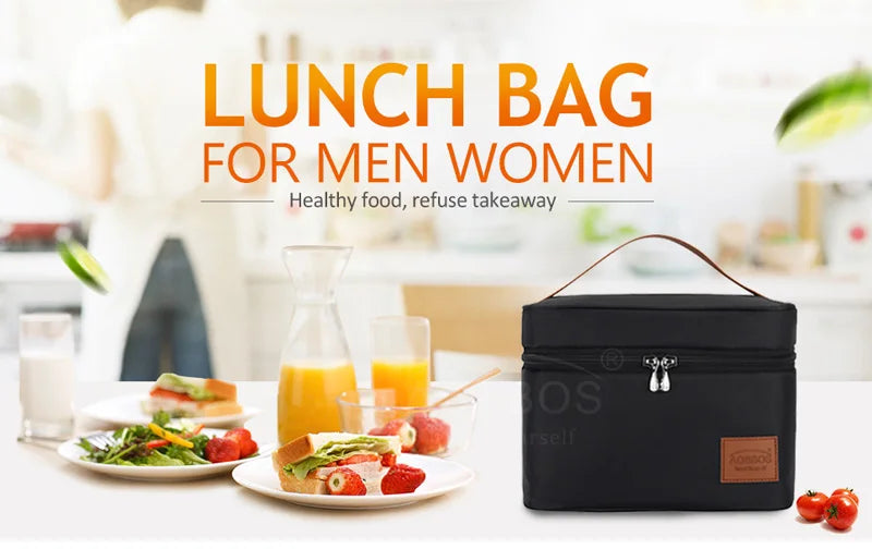 Unisex Insulated Portable Thermal Lunch Bags