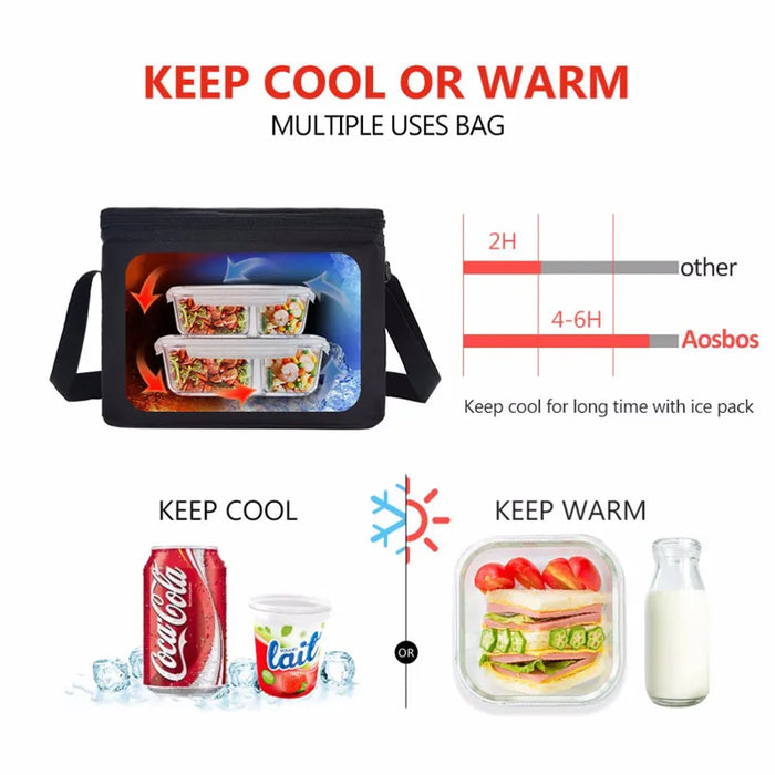 Unisex Insulated Portable Thermal Lunch Bags