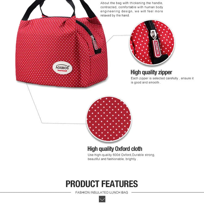 Unisex Insulated Portable Thermal Lunch Bags
