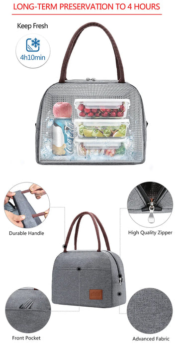 Unisex Insulated Portable Thermal Lunch Bags