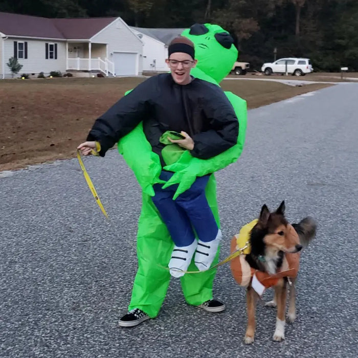 ET Alien inflatable suit Alien Monster Inflatable Costume Scary Green Alien Cosplay Costume For Adult  Party Festival Stage
