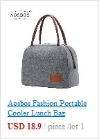 Unisex Insulated Portable Thermal Lunch Bags