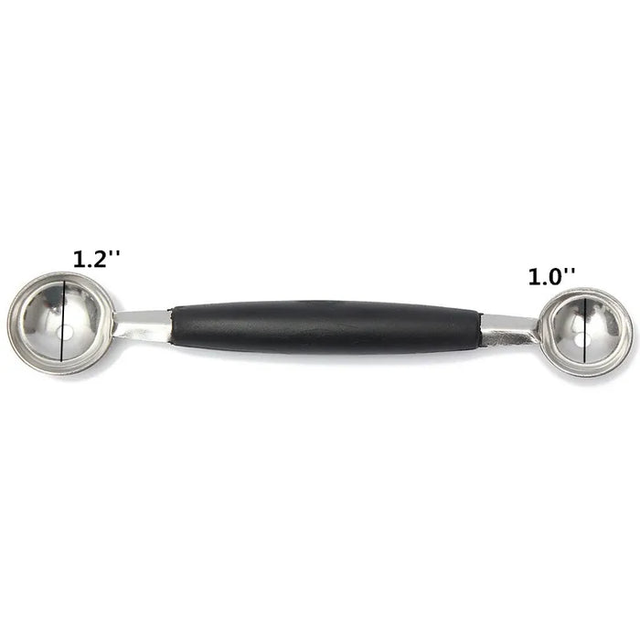 LMETJMA Stainless Steel Double Ended Headed Fruit Icecream Ball Spoon Diameter Melon Baller Fruit Vegetable Tools PY0039