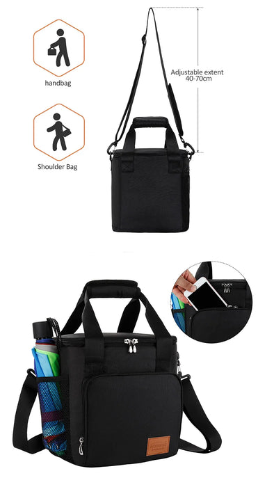 Unisex Insulated Portable Thermal Lunch Bags