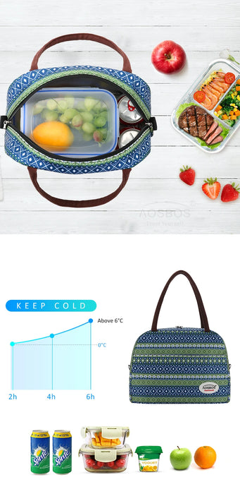 Unisex Insulated Portable Thermal Lunch Bags