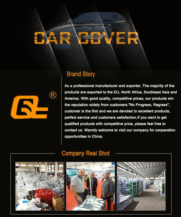 Windproof Full Car Cover All Weather Outdoor Car Covers with Zipper