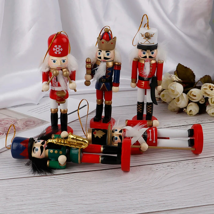 14/13/12/10.5cm Christmas Nutcracker Puppet Ornaments Desktop