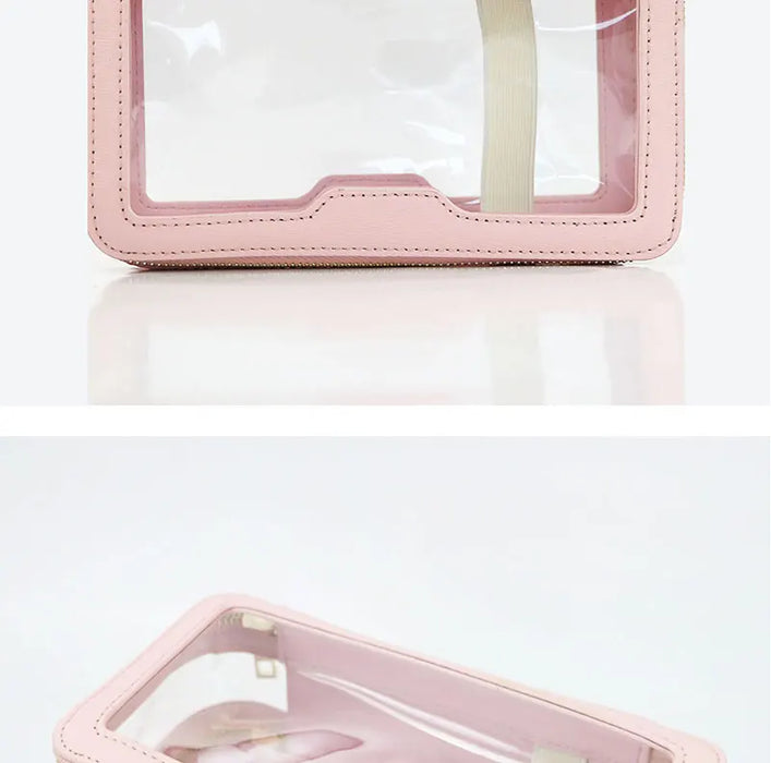 Custom Letters Saffiano Leather Cosmetic Bag Portable Capacity