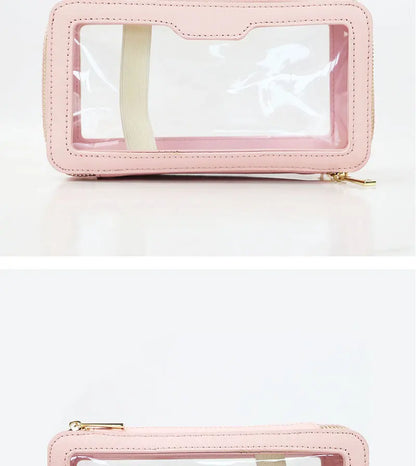 Custom Letters Saffiano Leather Cosmetic Bag Portable Capacity