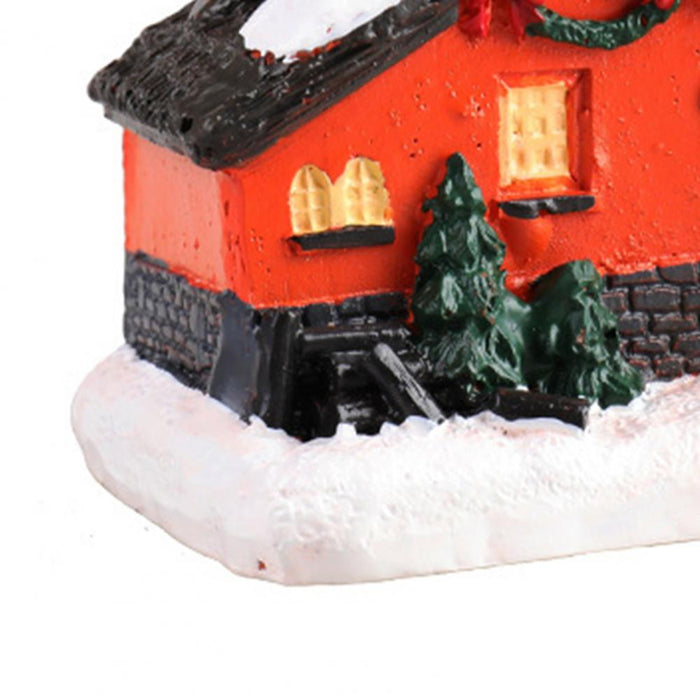 Christmas Scene Village Houses Town Decoration With Warm White Led Light