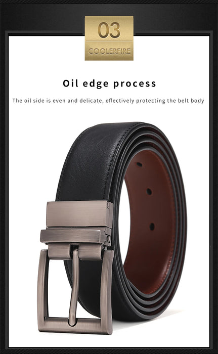 Men Reversible Casual High Quality Belt Man Genuine Leather Belt Male Strap Luxury Trouser Jeans Dress Belt For Men