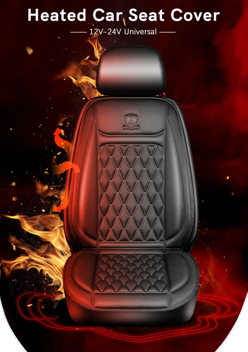 12-24v Heated Car Seat Cover 30' Fast Car Seat Heater Cloth/Flannel  Heated Car Seat Protector 25W Seat Heating Cover Car Seat