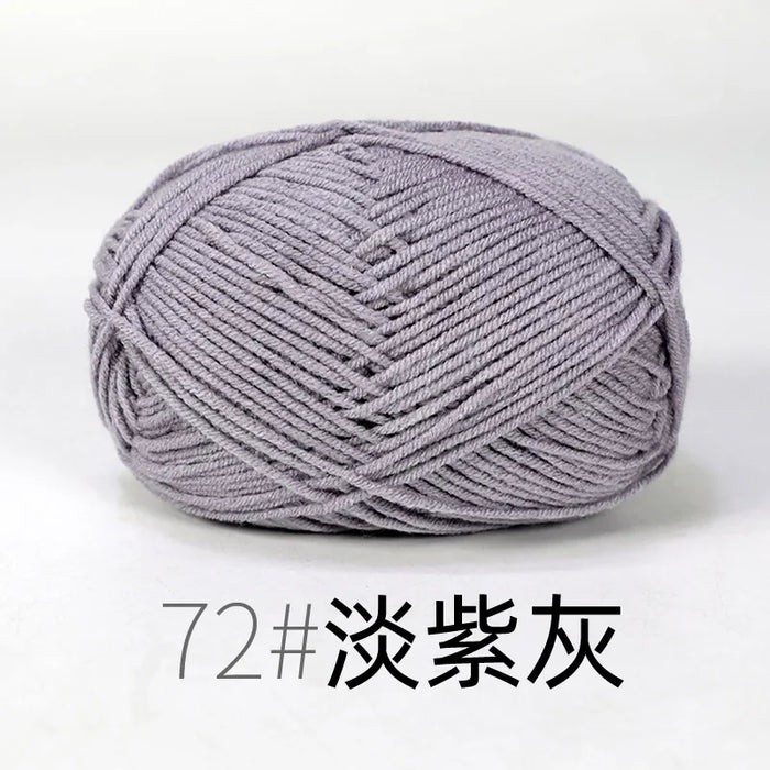 Organic Cotton Yarn 4ply Baby Milk Knitted Yarn For Craft Sweater Hat Dolls Scarves 1 Ball 50g Soft Wool Crochet Yarn Wholesale