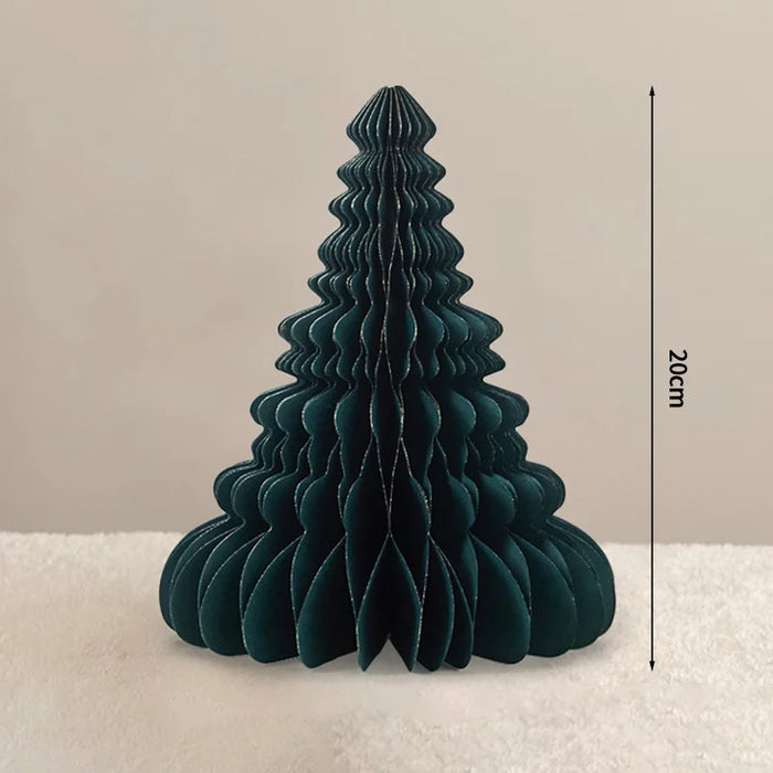Chinese New Year Decorations Paper Honeycomb Ball Folding Christmas Tree 3D Ornament Home Wedding Decoration Desktop Ornament