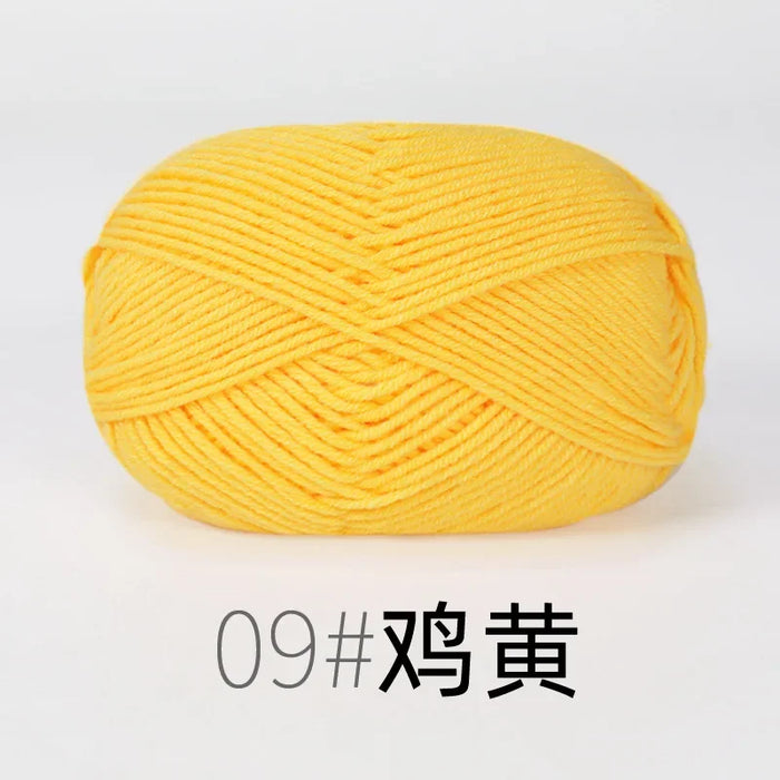 Organic Cotton Yarn 4ply Baby Milk Knitted Yarn For Craft Sweater Hat Dolls Scarves 1 Ball 50g Soft Wool Crochet Yarn Wholesale