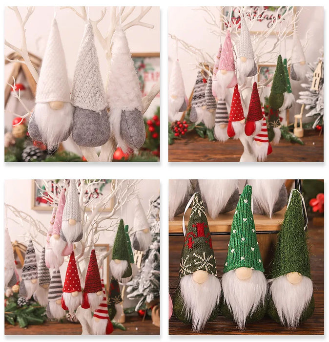 3pc Faceless Doll Knitted Hat Gnome Doll Gifts Xmas Merry Christmas Decorations