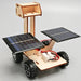 Solar lunar rover kit, side view showing the motor and wires