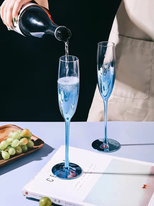 Starry Sky Crystal Glass Tall Wine Glasses Home High-value Light Luxury Internet Celebrity Party Grape Champagne Glasses Set