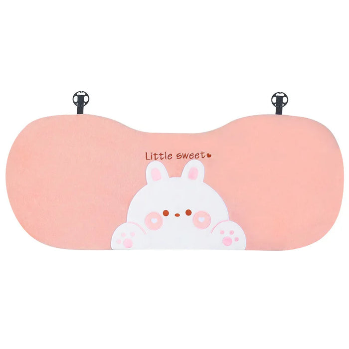 Plush Cute Cartoon Car Seat Cushion Pad Full Set Breathable Four Seasons Car Seat Cover Anti Slip Interior Accessories Universal