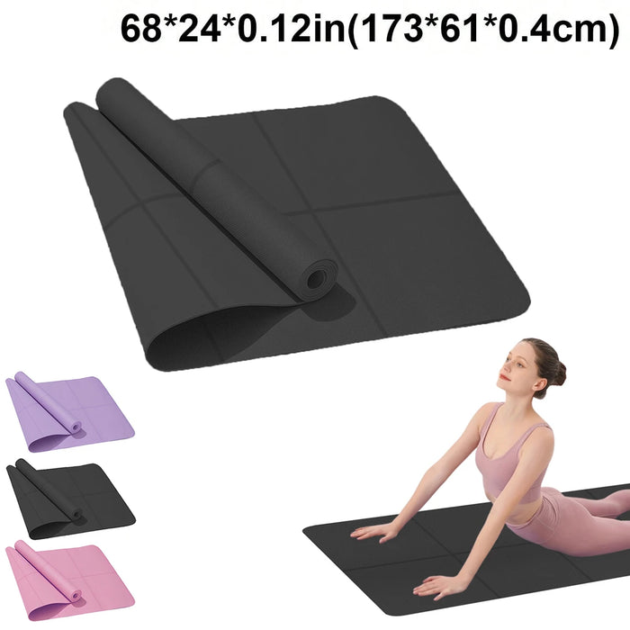 Yoga Mat Anti-skid Sports Fitness Comfort Foam 4MM Thick Yoga Mat for Exercise Yoga and Pilates Gymnastics Mat