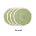 Set of 4 green round woven placemats