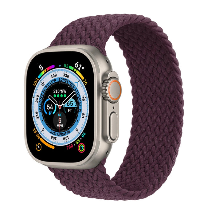 Braided Solo Loop For Apple Watch Strap 44mm 40mm 45mm 41mm 49mm 42mm 46mm Bracelet iWatch Series 10 9 SE 8 7 6 5 4 Ultra 2 Band