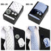 Four men's tie gift sets in assorted patterns with style codes