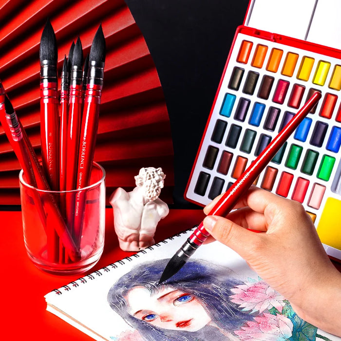 Squirrel Hair Round Head Pointed Mop Brush Watercolor Paint Brushes Gouache Brush Pen Art Hook Line Pen For School Art Supplies