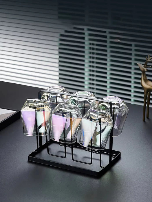 Smoke Gray Whiskey Fruit Wine Glass Home Minimalist Living Room Drinking Creative Beer Mug Bubble Tea Cup Set