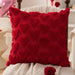 Red heart pattern cushion cover