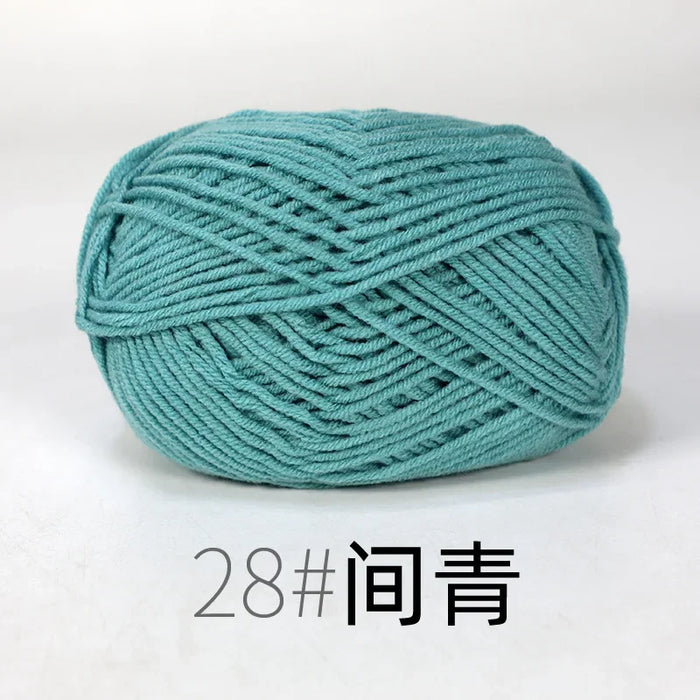 Organic Cotton Yarn 4ply Baby Milk Knitted Yarn For Craft Sweater Hat Dolls Scarves 1 Ball 50g Soft Wool Crochet Yarn Wholesale