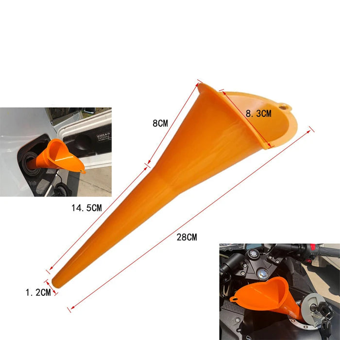 Refueling Funnel Hands-Free Long Spout For Adding Engine Oil Fuel Treasure Additive Motorcycle Special Plastic Glue Large Funnel