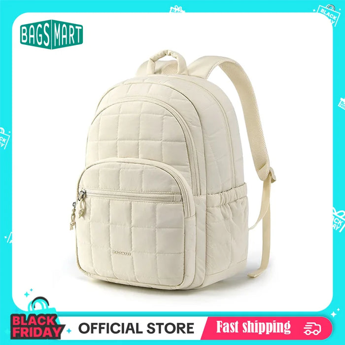BAGSMART Women's Backpack Large Capacity Travel Backpack Simple Female Bags School College Laptop Backpack for Girls