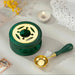 Wax seal melting stove and spoon: Stove + Spoon, Dark Green