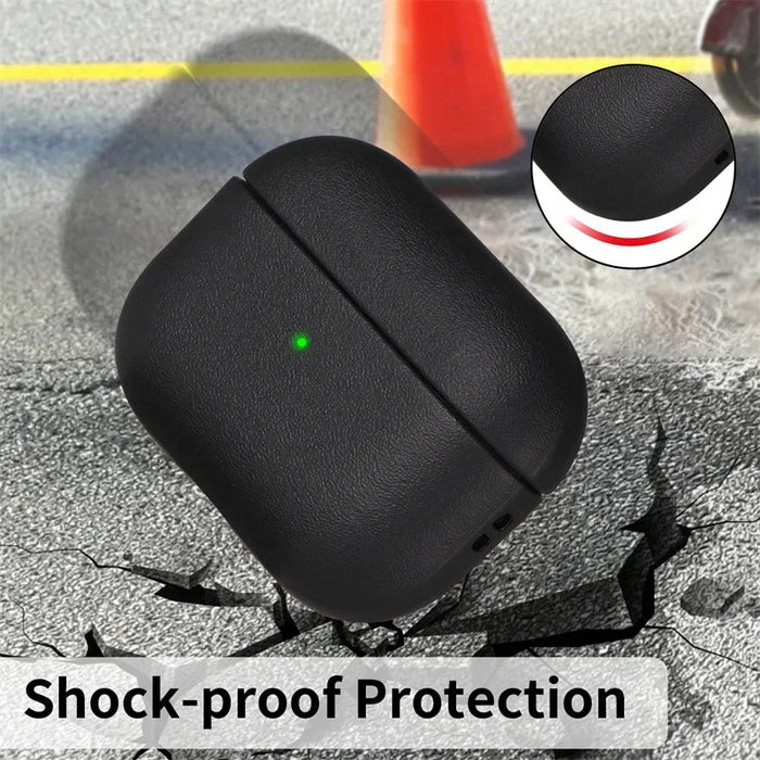 Leather grain Case For AirpPods Pro 2 For Airpods Pro 3 Case Airpods 4 3 Apple Bluetooth Earphone Accessories Protect Machine