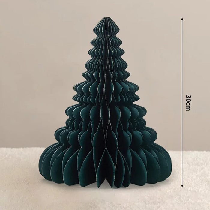 Chinese New Year Decorations Paper Honeycomb Ball Folding Christmas Tree 3D Ornament Home Wedding Decoration Desktop Ornament