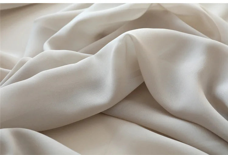1Pc  Super Soft Chiffon White Tulle Sheer Curtains for Living Room Lining Bedroom Window Decor
