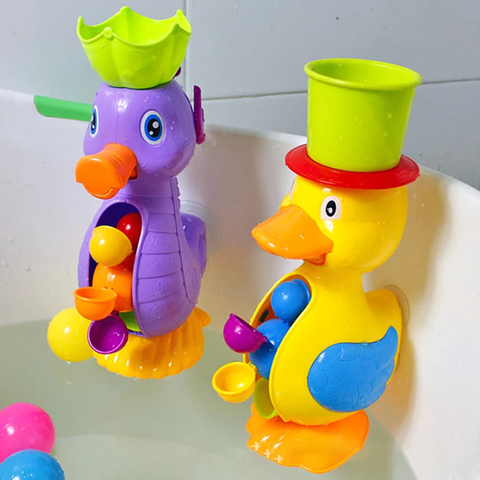 Water Spraying Yellow Duck Kids Shower Bath Toys