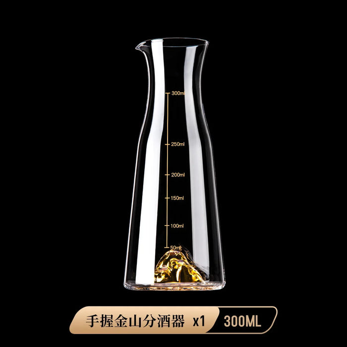 Crystal Liquor Spirits Shot Glasses Gift Box Gold Mountain Thick Bottom Wine Glasses Whiskey Glass Spirits Vodka Brandy Shot Cup