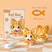 Orange tabby cat micro block figure, 296 pieces, with box art