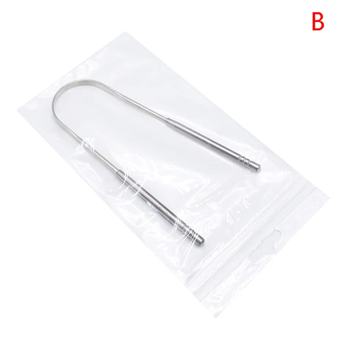 1/2Pcs Tongue Scraper Stainless Steel Tongue Cleaner Oral Care Hygiene Scraper Dental Oral Care Hygiene Health Care Tool