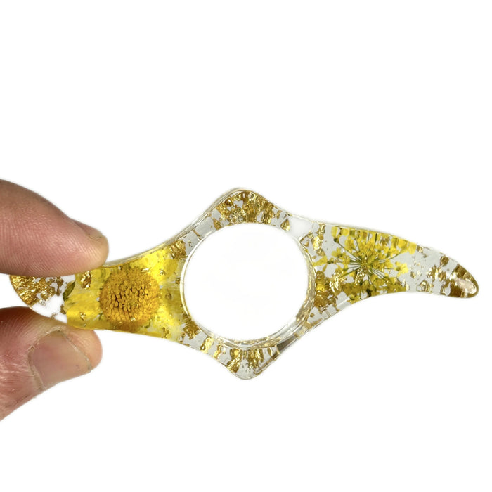 1 Pc Dried Flower Resin Book Page Holders Colorful Thumb Rings Book Page Holders Clear Book Page Holders Bookmarks
