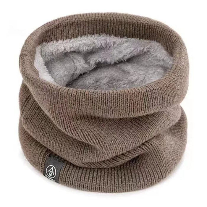 Warm Knitted Scarf Thickened Plush Windproof Winter Neck Gaiter Cold Weather Outdoor Sport Ski Running Men Women Tube Scarf