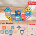 72-piece set built into a castle, with the piece count chart