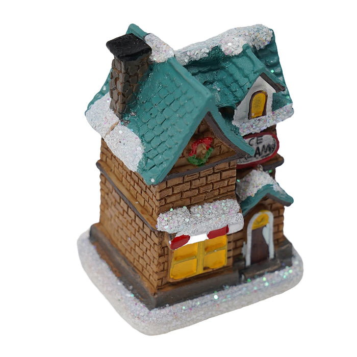 Brightness LED Light Up Small Village House Scene Christmas Decor Ornament 2024 New Year Home Decor Navidad