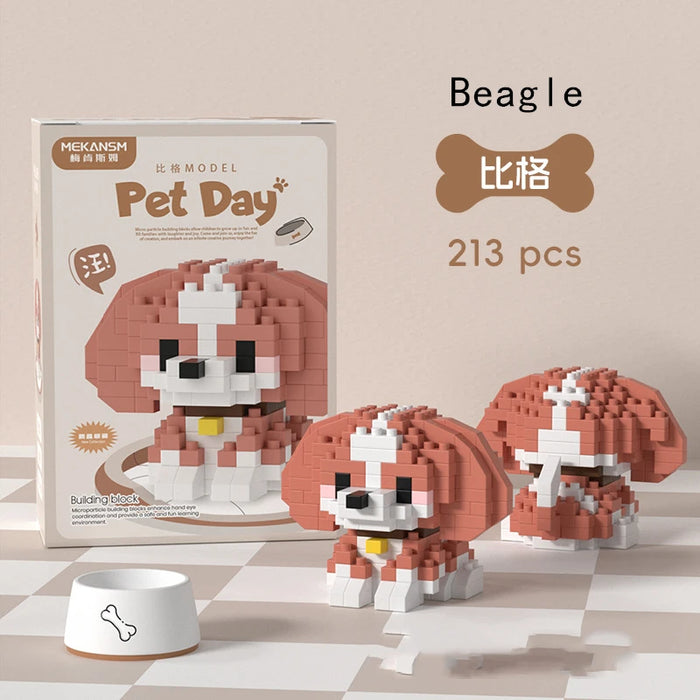 Beagle micro block figure, 213 pieces, with box art