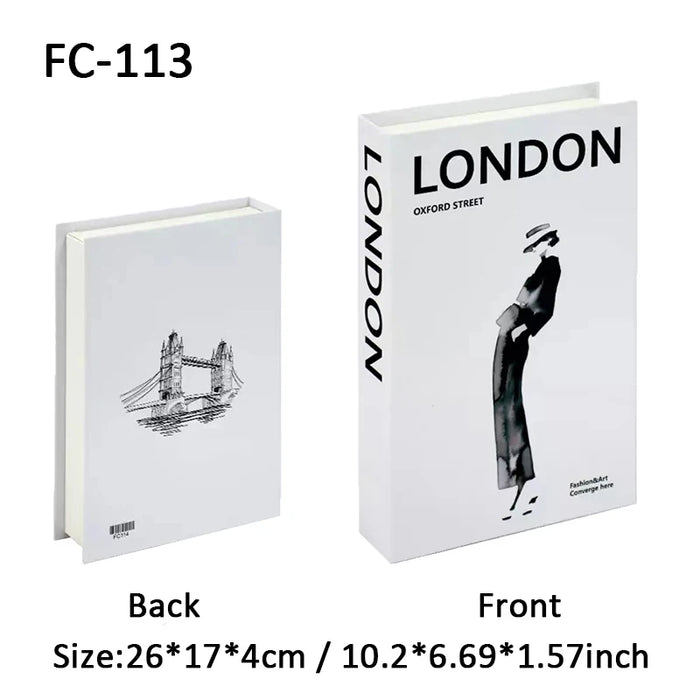 Luxury Fake Book Storage Box Abstract Decorative Books Open Paris Home Decor Coffee Table Bedroom Ornaments Interior Decoration